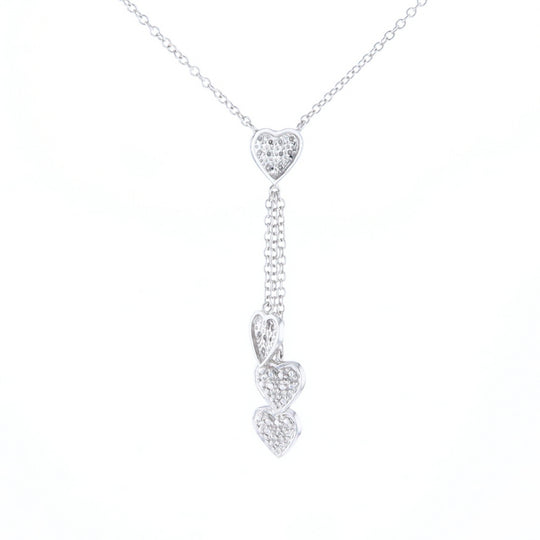 14K Triple Heart Necklace