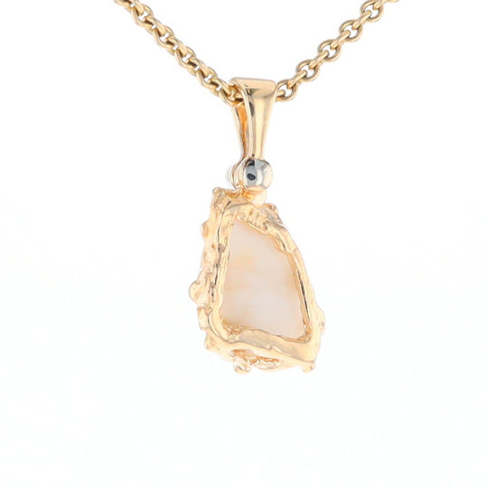 Rough Gold Quartz Freeform Pendant