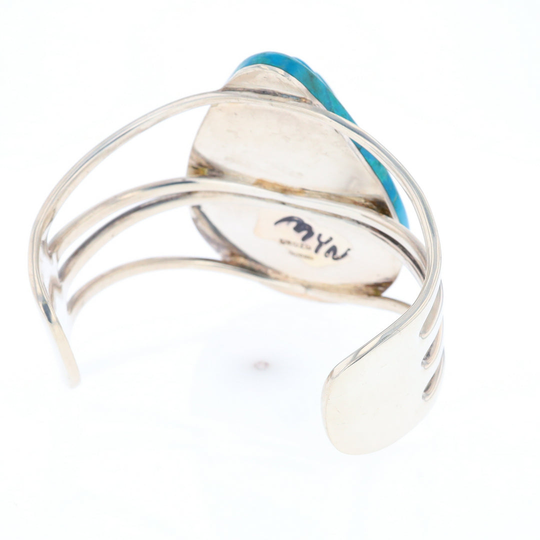 3-Layer Turquoise Raindrop Sterling Silver Cuff