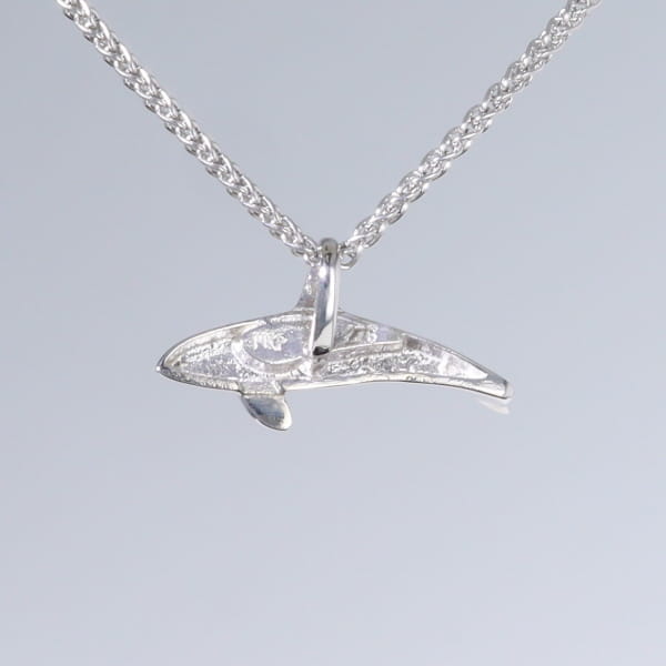 Opal Pendant Inlaid Realistic Orca Killer Whale Design