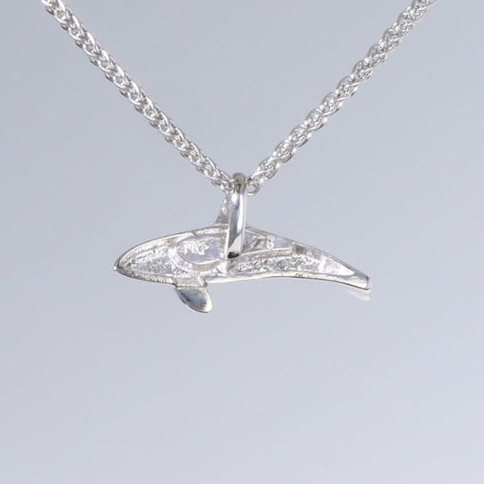 Opal Pendant Inlaid Realistic Orca Killer Whale Design