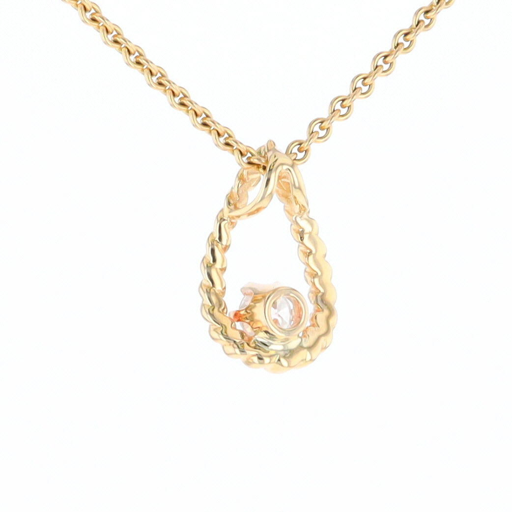 Solitaire Diamond Pear-shaped Rope Pendant