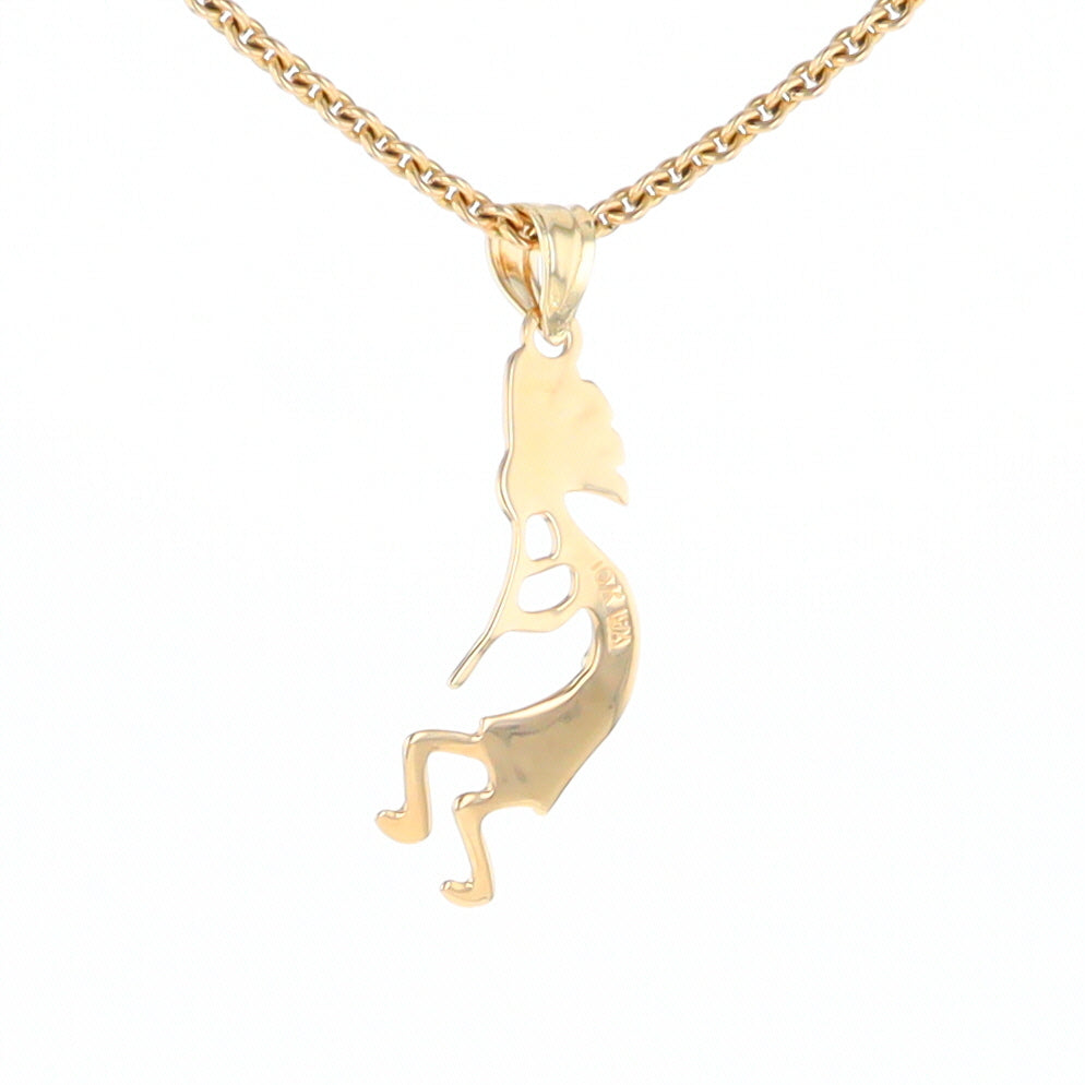 Black Hills Gold Yellow & Rose Gold Kokopelli Pendant