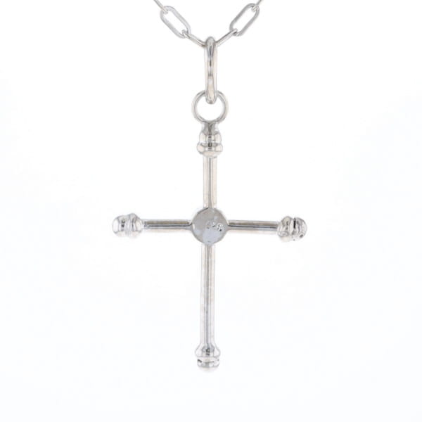 Silver Peridot Cross