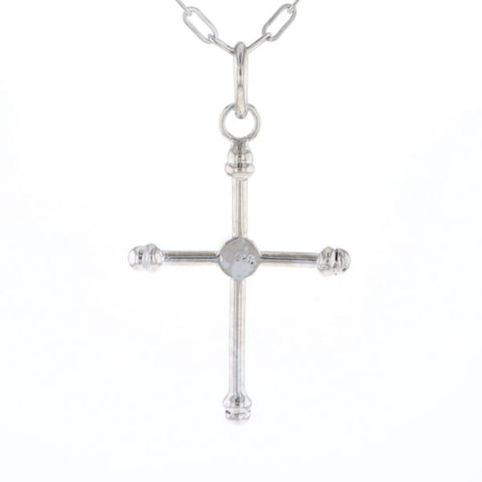 Silver Peridot Cross