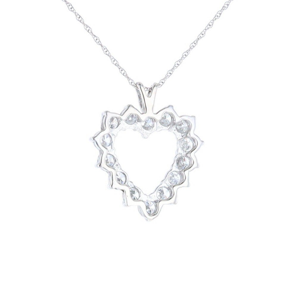 Open Heart Diamond Pendant