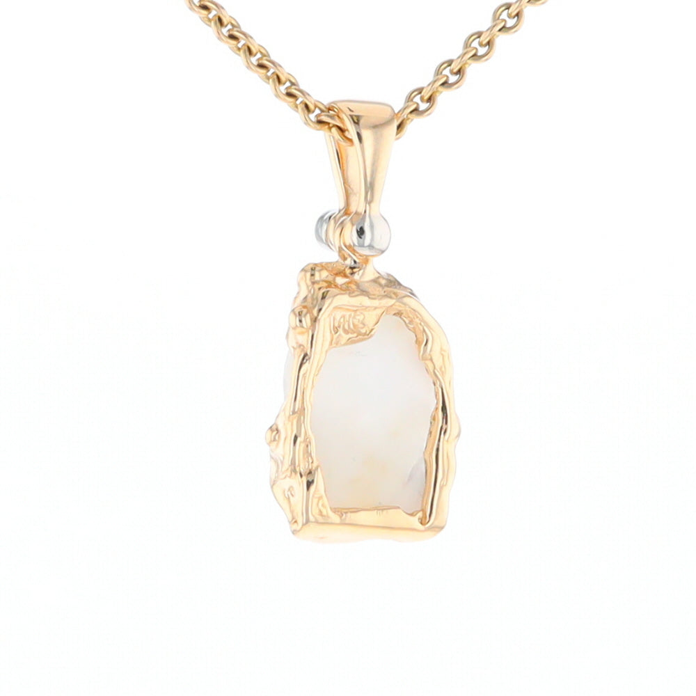 Rough Gold Quartz Freeform pendant