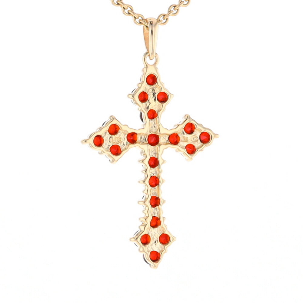 Vintage Garnet Cluster Cross