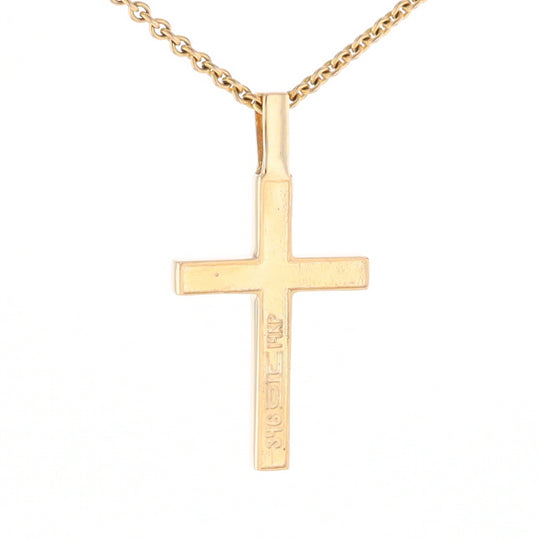 Gold Quartz Pendant 4 Section Inlaid Cross Pendant