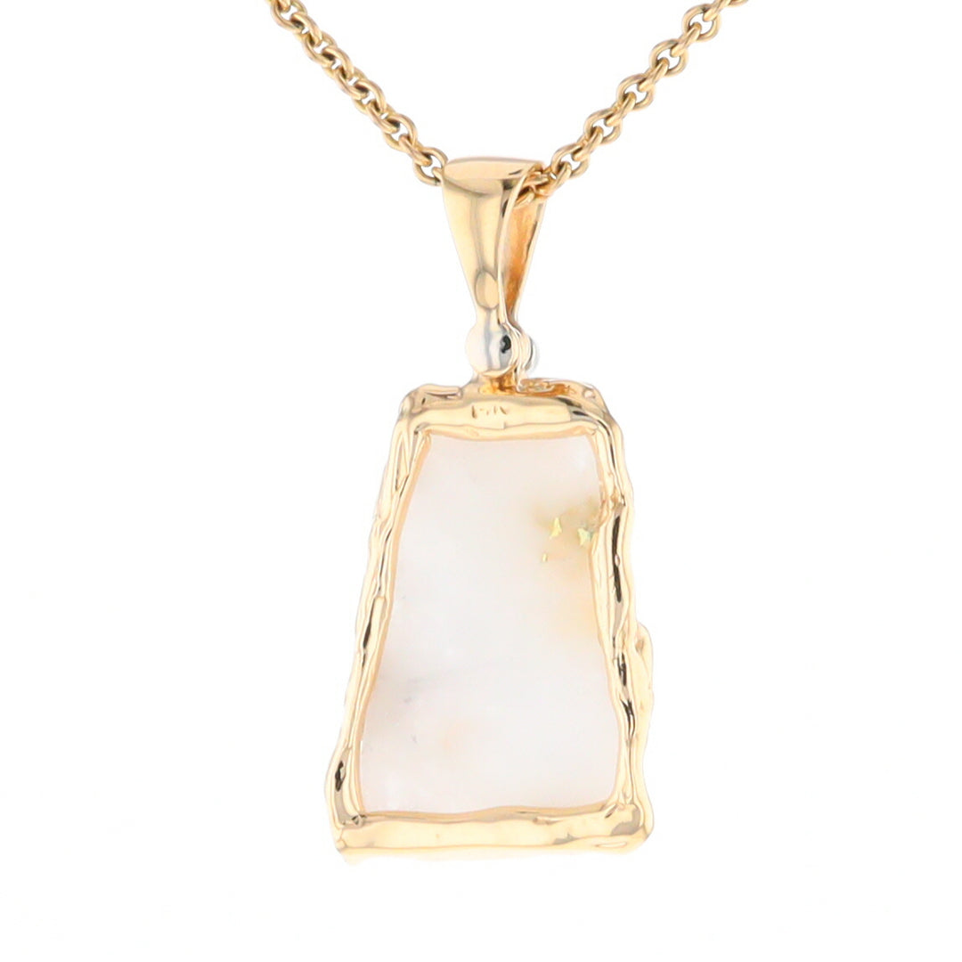 Gold Quartz Freeform Pendant  (G2)