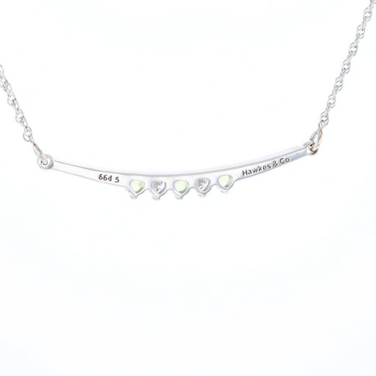 Peridot & Diamond Mother's Necklace