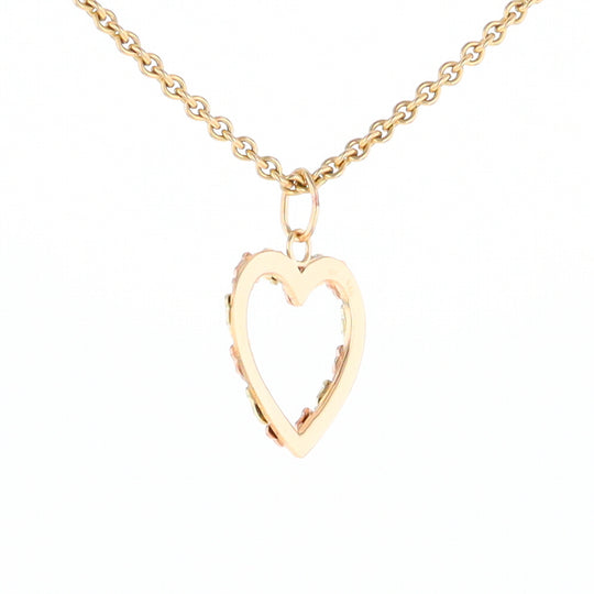 Black Hills Gold Heart Leaf Pendant