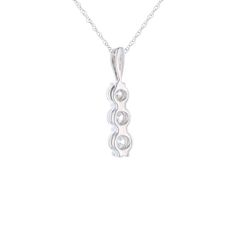 Three Diamond Drop Pendant