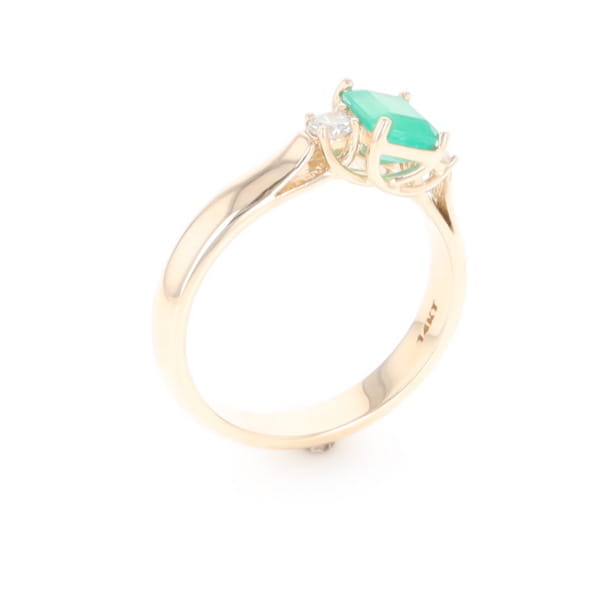 Emerald 3-Stone Trellis Ring