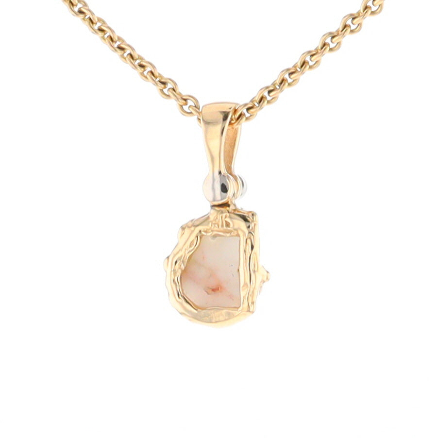 Gold Quartz Freeform Pendant (G2)