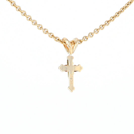 Black Hills Gold Diamond Cross Pendant