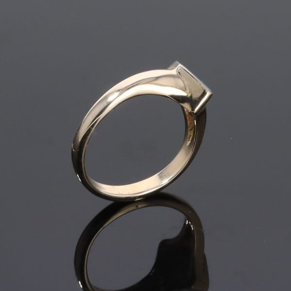 Opal Rings Diamond Shape Inlaid Design