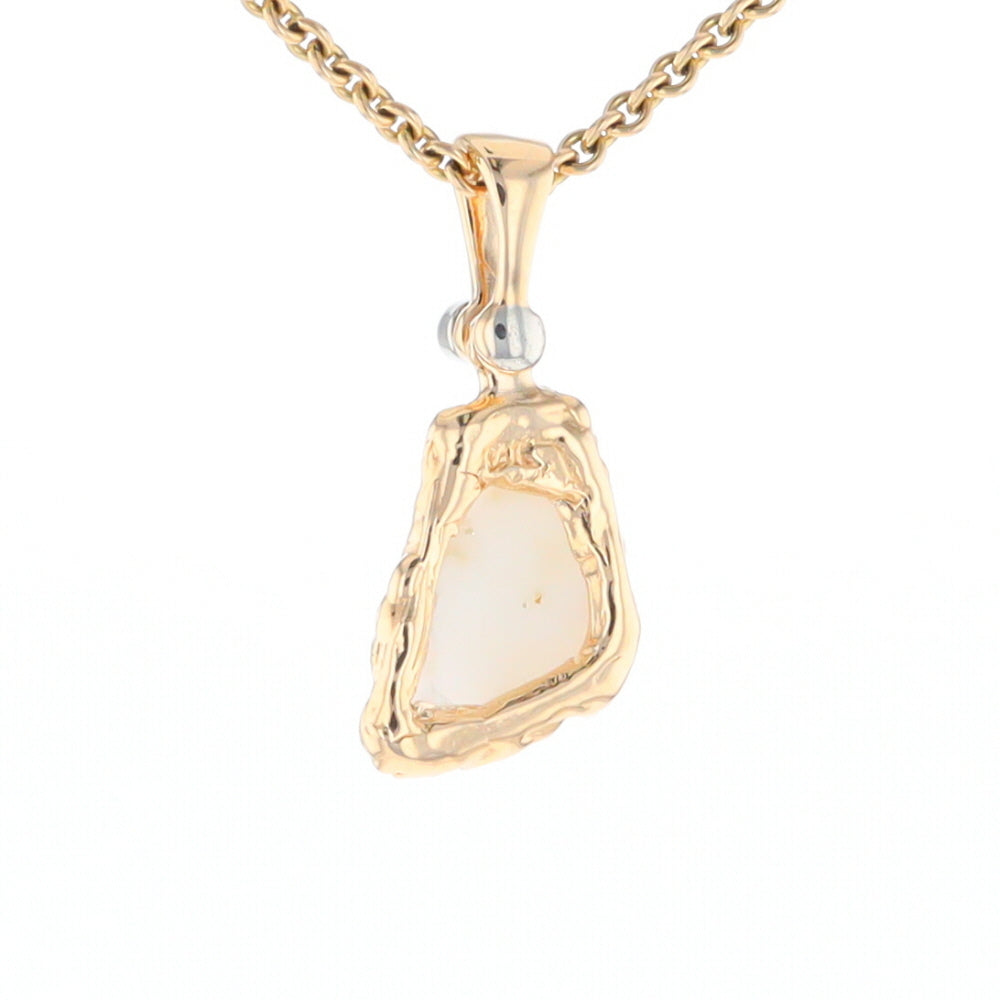 Rough Gold Quartz Freeform Pendant