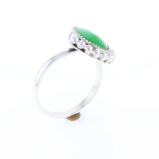 Green Glass Beaded Ring