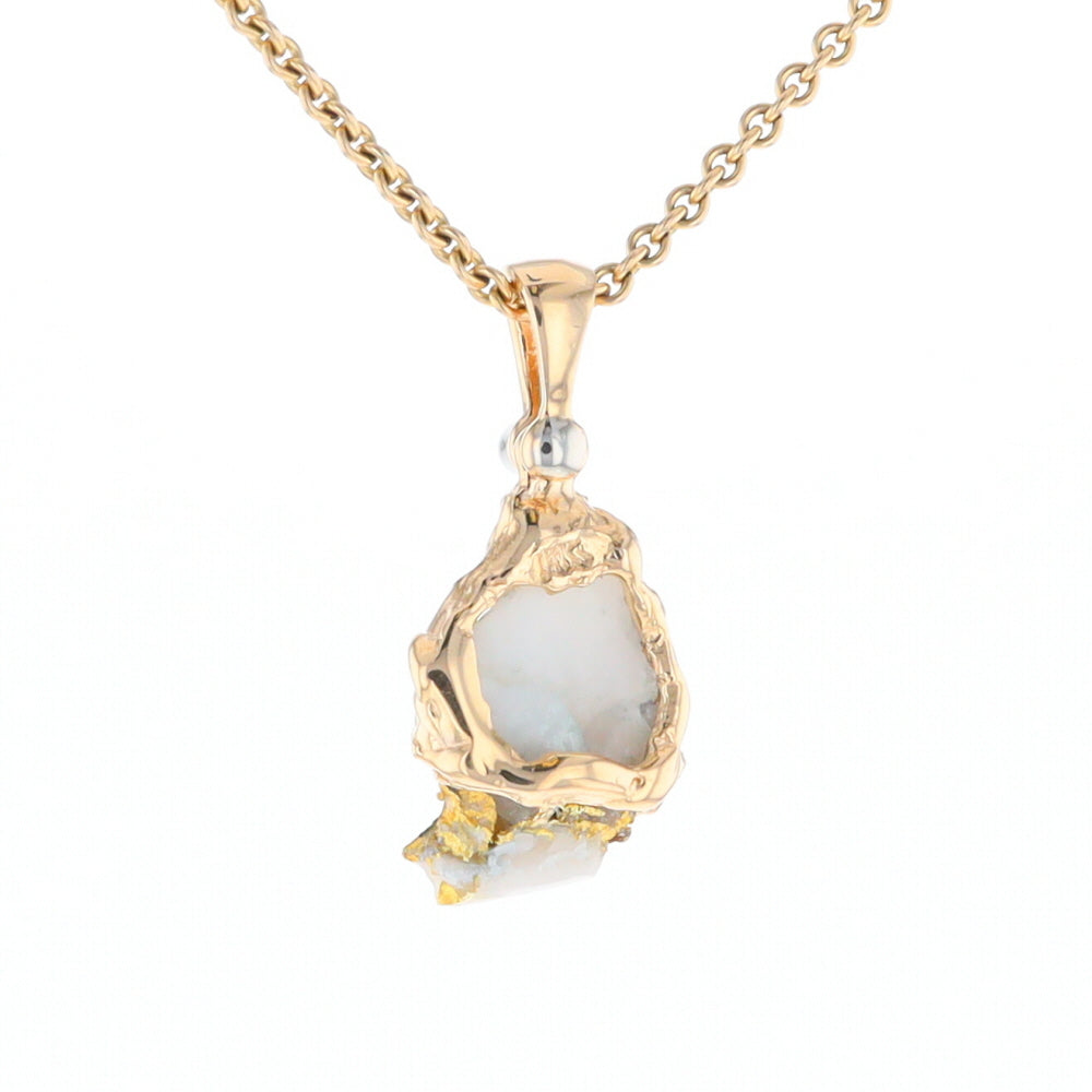 Rough Gold quartz Freeform Pendant