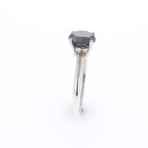 Black Diamond Solitaire Ring