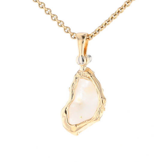 Gold Quartz Freeform Pendant (G2)