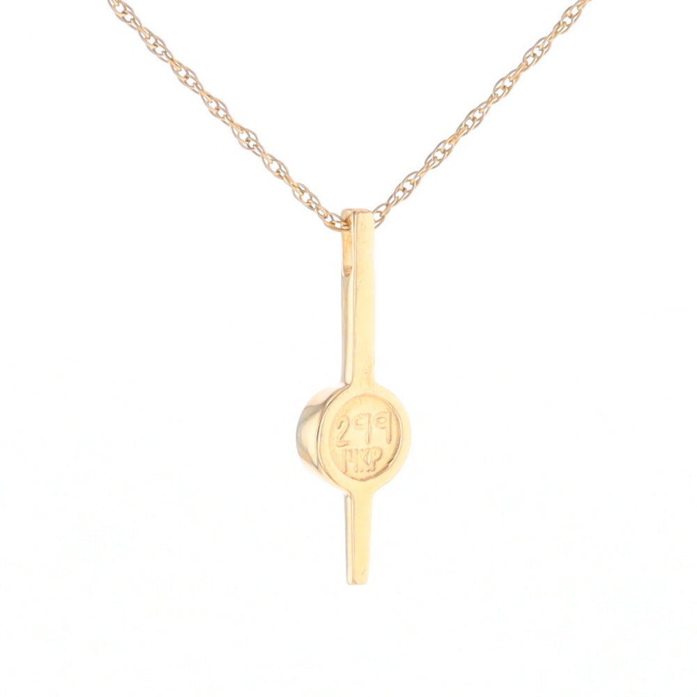 Gold Quartz Necklace Bar Design Round Superior Quality Inlaid Pendant