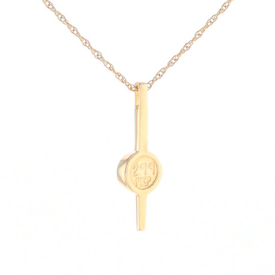 Gold Quartz Necklace Bar Design Round Superior Quality Inlaid Pendant