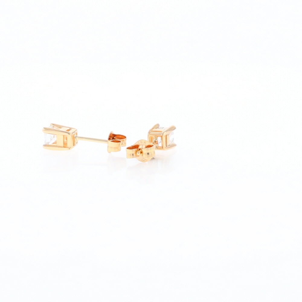 0.48ctw Princess Cut Diamond Studs