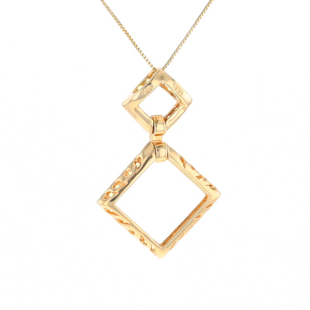 Yellow Sapphire Double Square Necklace