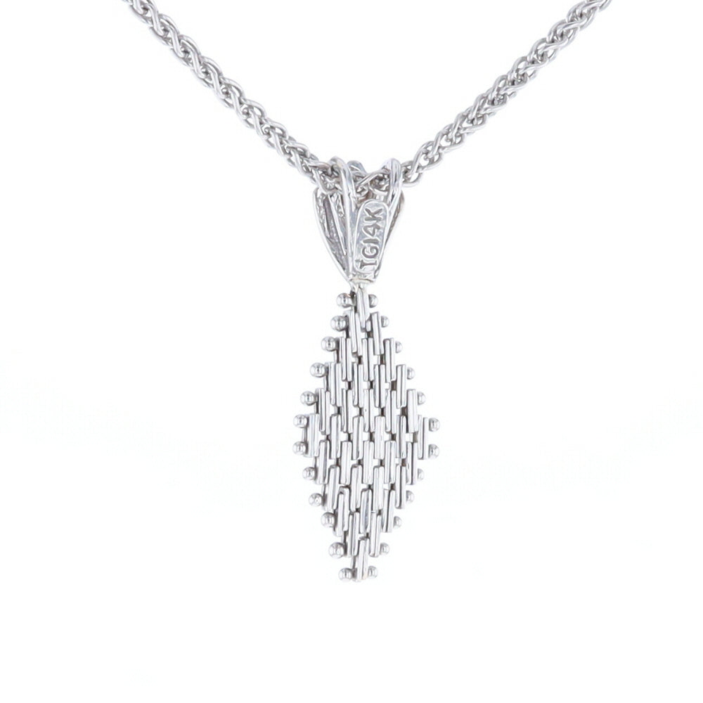 Woven White Gold Pendant