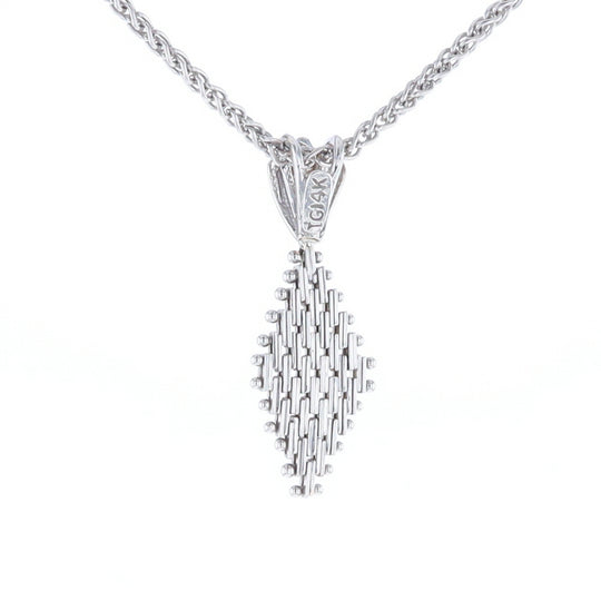 Woven White Gold Pendant