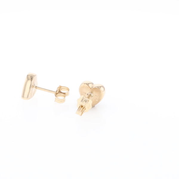 Gold Quartz Heart Stud Earrings - G2