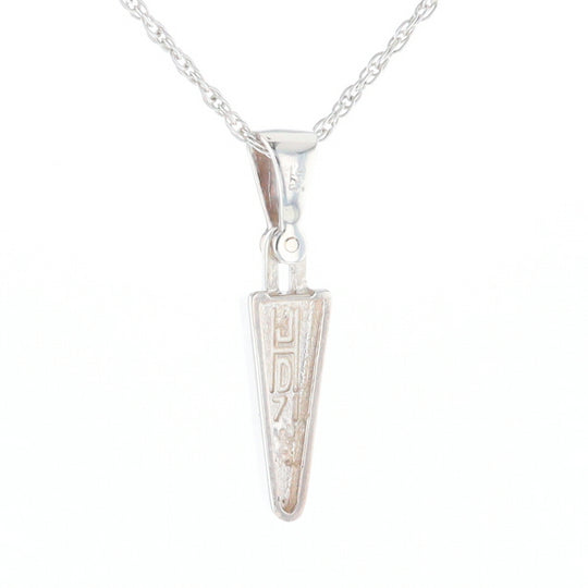 Gold Quartz Upside Down Triangle Pendant