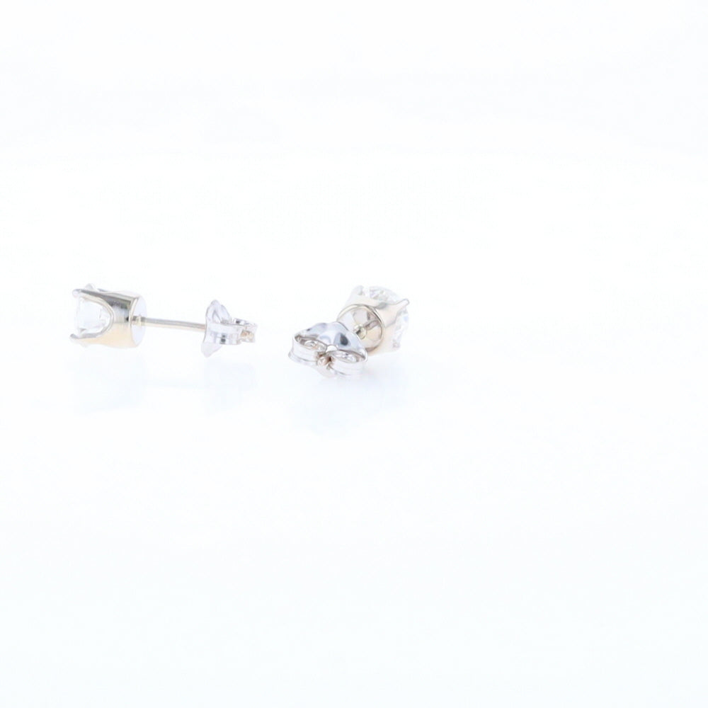 Moissanite Solitaire Stud Earrings