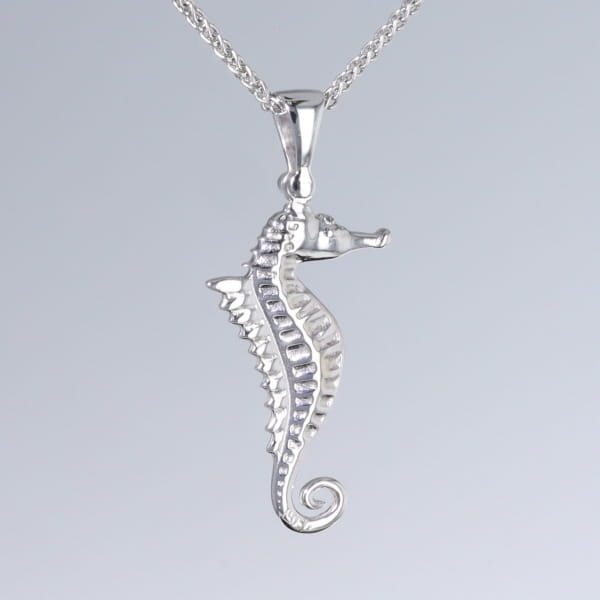 Opal Pendant Inlaid Realistic Sea Horse Design