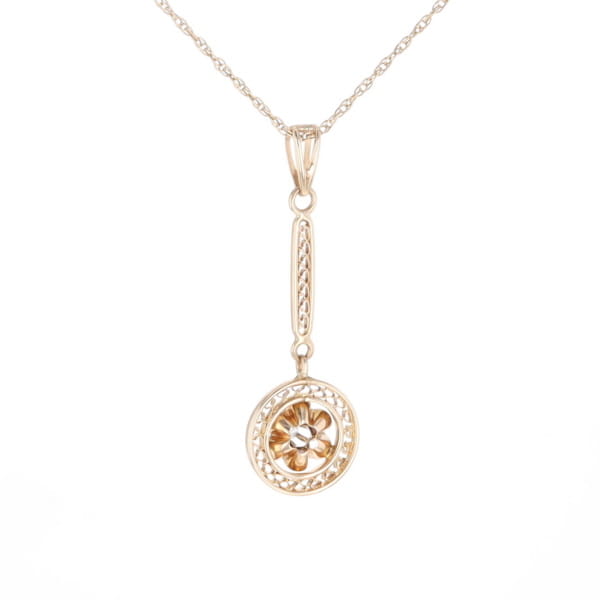 Buttercup Filigree Vintage Pendant