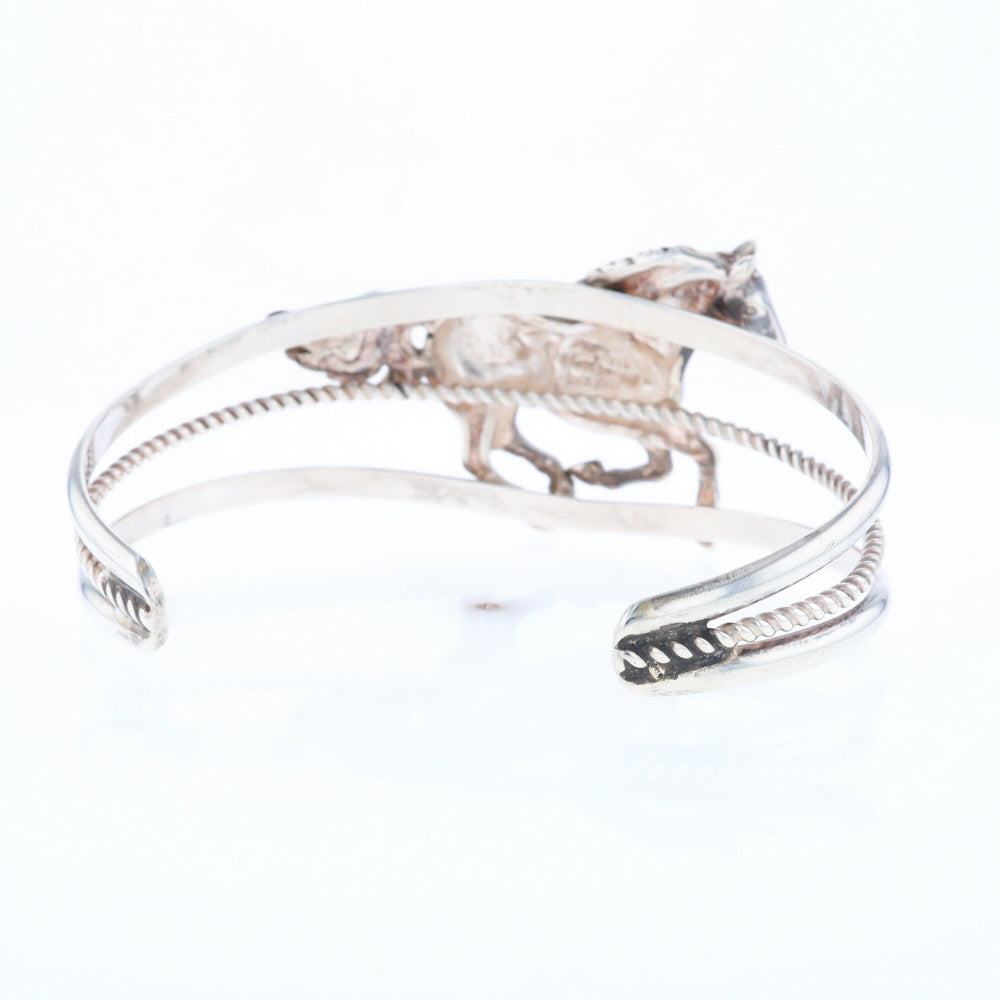 Silver Horse Native Cuff Bracelet