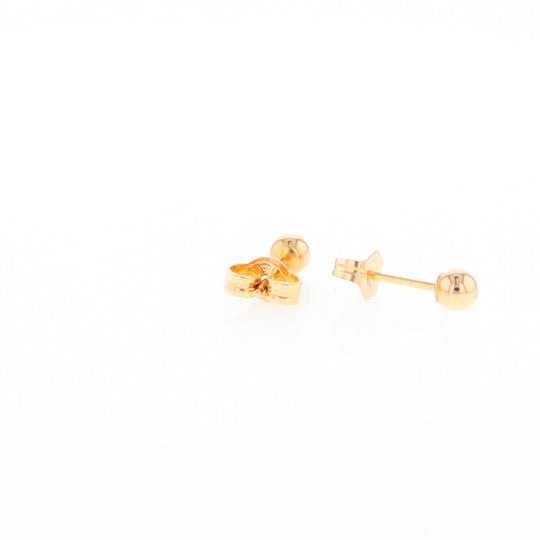 Gold Ball Stud Earrings