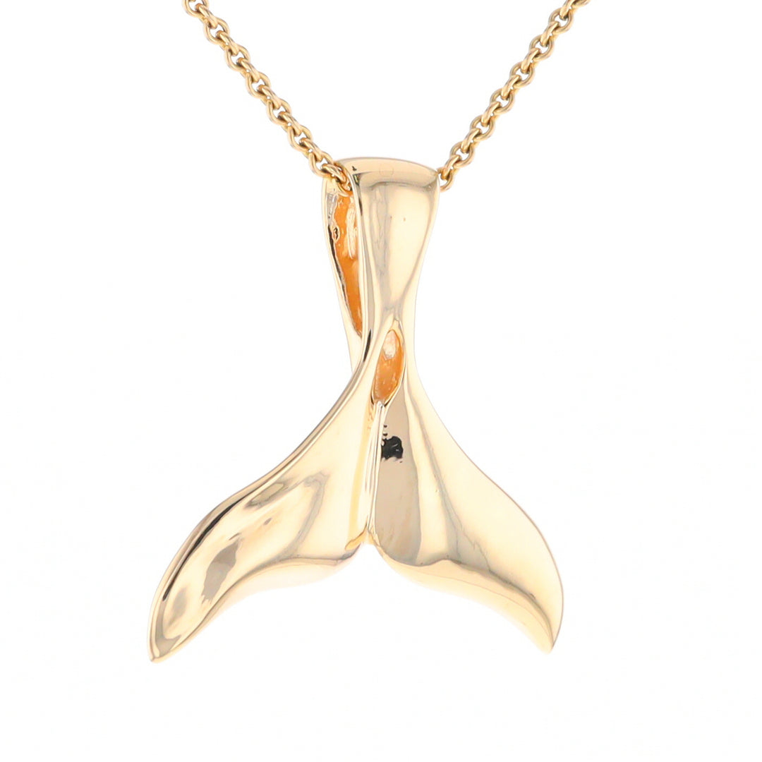 Whale Tail Necklaces Natural Nuggets Inlaid Sea Life Pendant