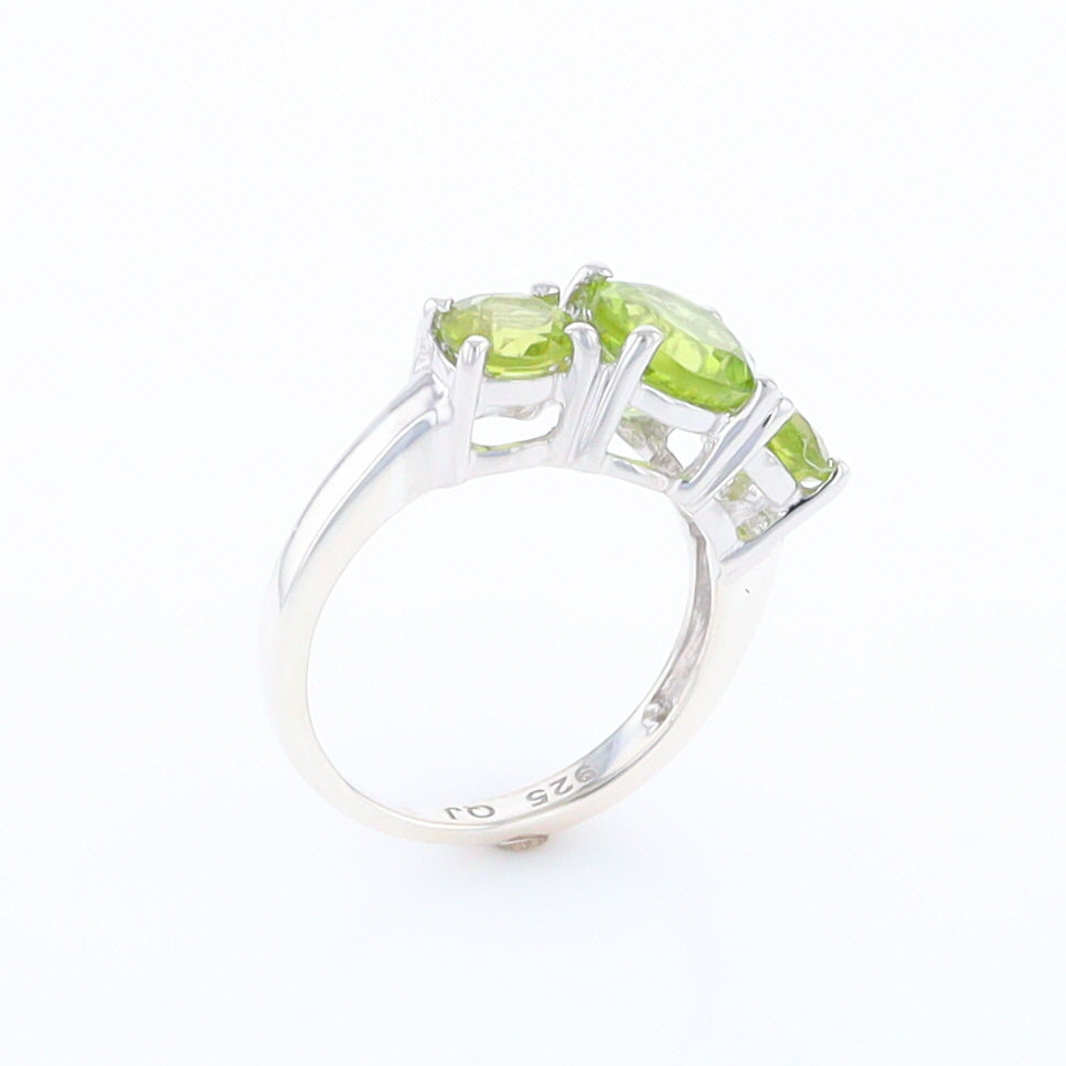 Three Peridot Ring