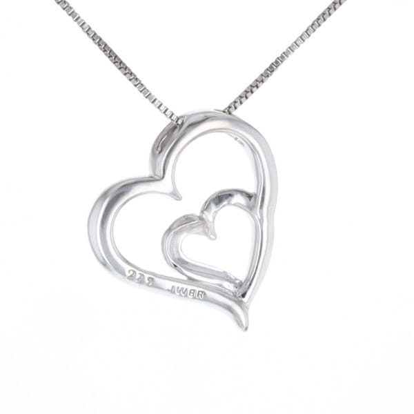 Double Heart Diamond Necklace