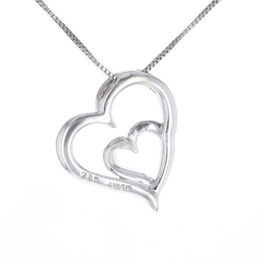 Double Heart Diamond Necklace