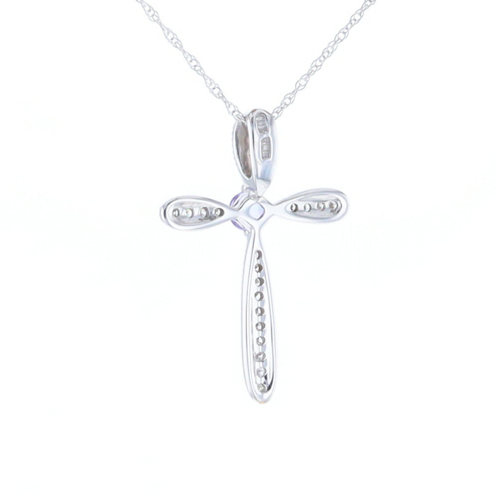 Tanzanite Cross Necklace