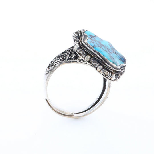 Adjustable Star Shaped Turquoise Ring