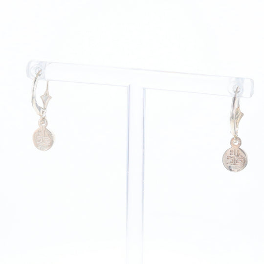 Gold Quartz Inlaid Round Bezel Earrings