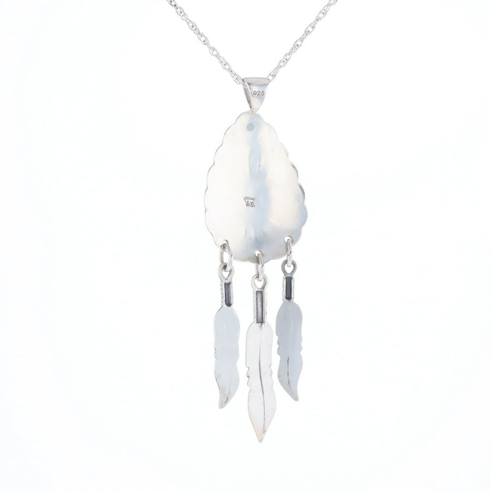 Native Feather Dangle Pendant