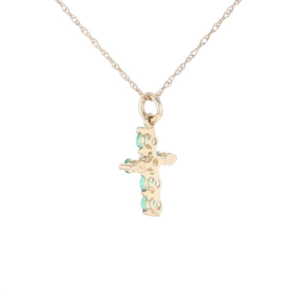 Small Emerald Cross Pendant