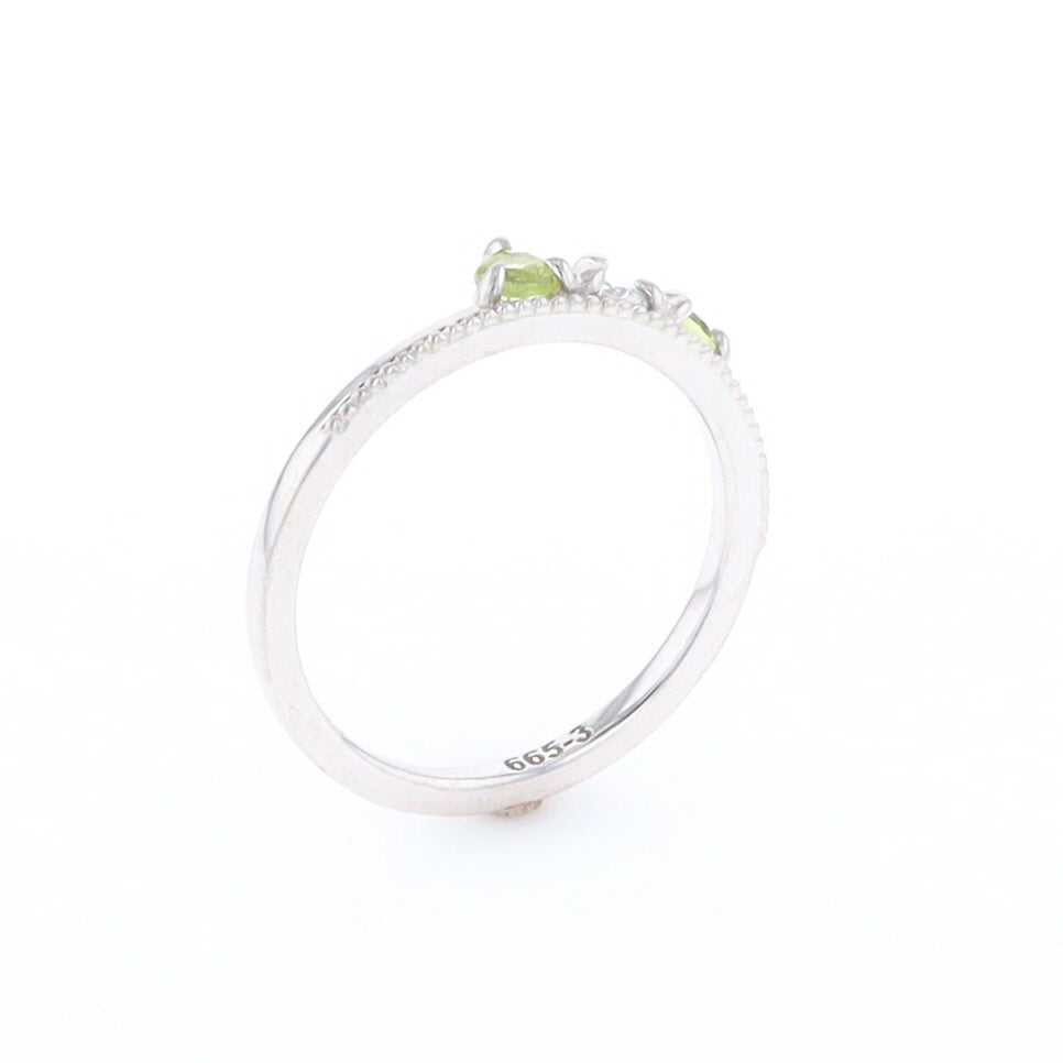 Peridot & Diamond Mother's Ring