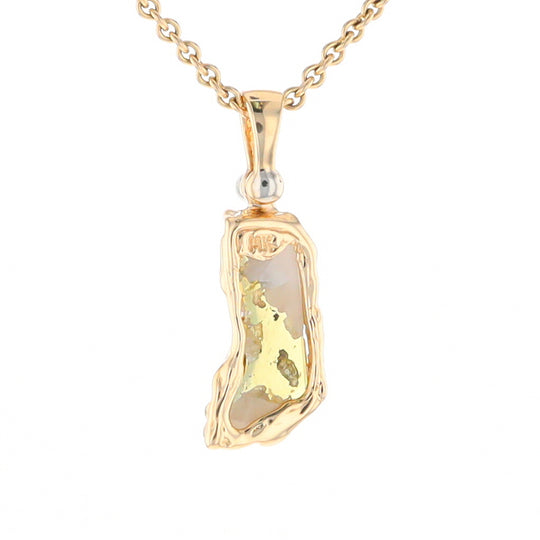 Gold Quartz Freeform Pendant (G2)